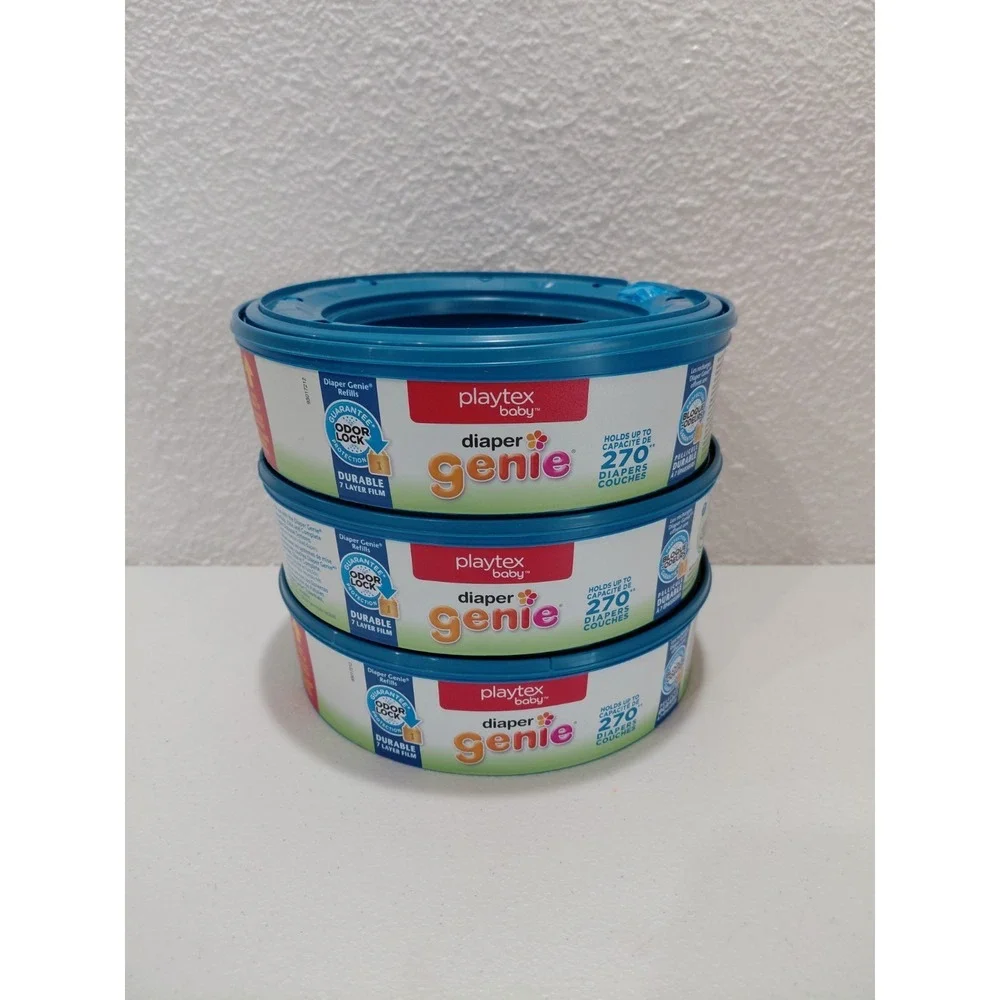 Playtex‎ Diaper Genie Refills 3 Pack Odor Lock 7 Layer Holds 270 Diapers Each